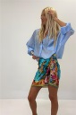 camicia semi trasparente rainbow